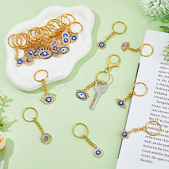 Брелок с эмалью и стразами от сглаза KEYC-HY0001-16