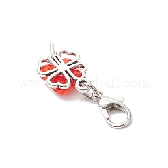 Подвесные украшения из стеклянного клевера&nbsp;HJEW-JM03397