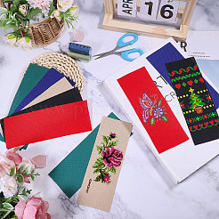 20 шт. 5-х цветная хлопковая ткань-закладка для вышивки крестиком&nbsp;AJEW-GL0003-01