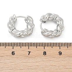 Серьги-кольца из латуни с кубическим цирконием EJEW-Q016-18P