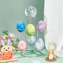 Железные подставки для пасхальных яиц с 7 слотом&nbsp;ODIS-WH0058-21B-P