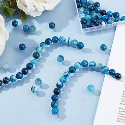 Натуральные полосатые агатовые / полосатые агатовые бусинки&nbsp;G-OC0001-16-10mm