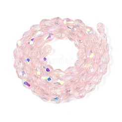 Прозрачные стеклянные бусины гальваническим пряди&nbsp;EGLA-N023-6x8mm-A03