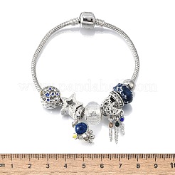 Сплав эмаль европейские бусины браслеты с подвесками BJEW-F495-19P