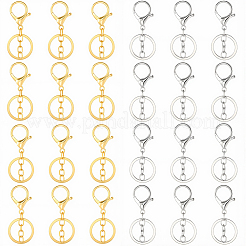 24 шт. 2 цветных застежки для брелка из сплава&nbsp;KEYC-SC0001-81