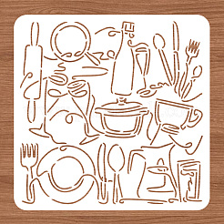 Пластиковые многоразовые шаблоны трафаретов для рисования DIY-WH0172-942