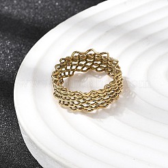 5 шт. открытые манжеты из нержавеющей стали 304 для женщин&nbsp;RJEW-K313-02G