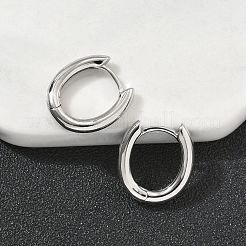 Овальные серьги-кольца из латуни&nbsp;EJEW-D320-09P