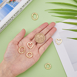 6 шт. 3 стиля латунных пружинных затворных колец KK-HY0002-87