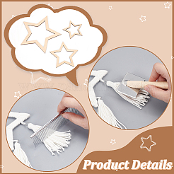 Наборы для самостоятельного изготовления украшений в виде звездочек-макраме с кисточками DIY-OC0012-09C