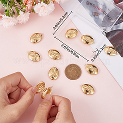 10шт латунные подвески-медальоны&nbsp;KK-BBC0009-07