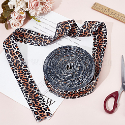 Полиэстеровые ленты с леопардовым принтом DIY-WH0632-86