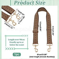 2 шт. 2-х цветные лямки для сумки из полиэстеровой тесьмы в стиле бохо&nbsp;DIY-WR0003-37