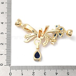 Реечное покрытие латунь микро паве прозрачный кубический цирконий складные застежки KK-E084-22G