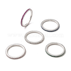 Латунные микро проложить пальцев кольца кубического циркония&nbsp;RJEW-P166-09A-P