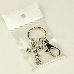 Тибетский стиль крест распятие брелок&nbsp;KEYC-JKC0009-13