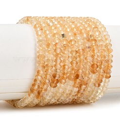 Нити из нагретых натуральных цитриновых бусин&nbsp;G-B175-A05-2x4mm