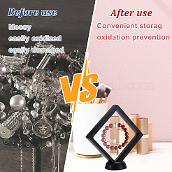 8 шт. 2-цветные квадратные прозрачные ПЭ тонкие пленочные подвесные коробки для ювелирных изделий&nbsp;ODIS-GA0001-70