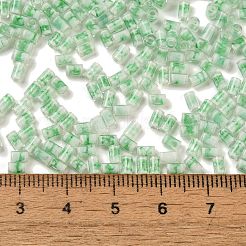 Двухцветный внутренний цвет прозрачный стеклянный бисер SEED-C004-05B