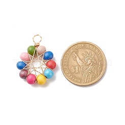 Подвески из круглых бусин из натурального дерева PALLOY-JF01762-01