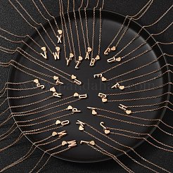 Ожерелья из сплава с подвеской в виде сердца и буквы для женщин NJEW-FS0001-09O