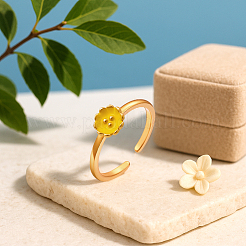 4 шт. 2 цвета латунной эмали регулируемые манжеты для женщин RJEW-HY0001-23