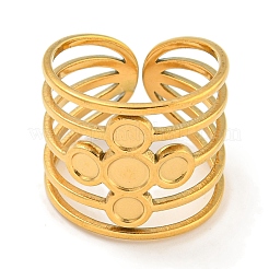 Ионное покрытие (ip) 304 нержавеющая сталь крестообразные широко открытые манжетные кольца компоненты RJEW-A043-06G