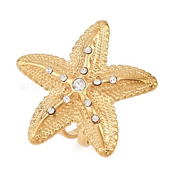 Кольца-манжеты из нержавеющей стали 304 со стразами для женщин RJEW-P174-02G