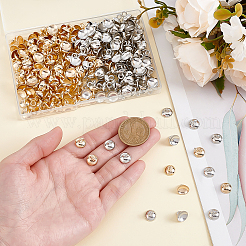 300 шт. 2-х цветные пластиковые колпачки для бусин KY-ME0003-10