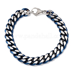 Браслеты из кубинской цепочки из нержавеющей стали 304 для мужчин и женщин&nbsp;BJEW-C124-04A-01