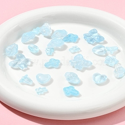 120 шт. 8 вида прозрачных стеклянных бусин-спрей GLAA-FS0002-21