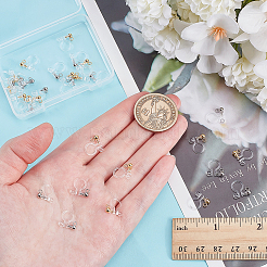 32 шт. 2 цвета прозрачный U-образный безболезненный предотвращающий аллергию смоляной ушной зажим KY-ME0001-03