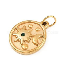 Подвески из нержавеющей стали 304 со стразами STAS-K307-11B-G