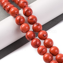 Синтетических нитей бирюзовые бусы G-L605-G01-03D