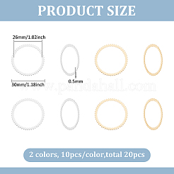 24 шт. 2-х цветные латунные соединительные кольца&nbsp;KK-BC0012-91