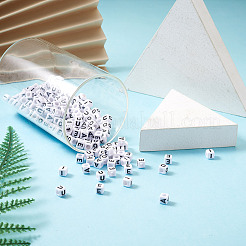 500шт 5 стильные белые акриловые бусины&nbsp;SACR-BY0001-01