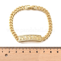 Латунные браслеты с микропаве из чистого кубического циркония BJEW-F498-04B-G