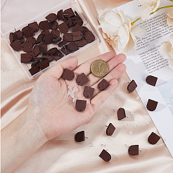 60 шт. деревянные серьги-гвоздики&nbsp;EJEW-FI0003-33D