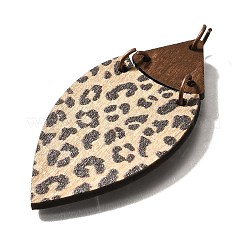 Большие подвески из тополя с принтом&nbsp;FIND-B045-24C