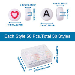 1500шт 30 стиля акриловые бусины&nbsp;SACR-PJ0001-02