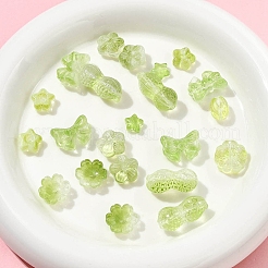 120шт 8 стиля прозрачные стеклянные бусины DGLA-FS0001-17