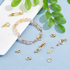 10 шт. 2 стиля латунных раскладывающихся застежек KK-HS0001-31