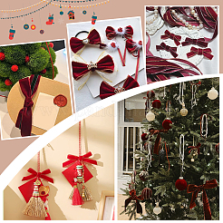 12 ярд полиэстеровой бархатной ленты 4 стилей OCOR-PH0006-19