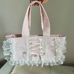 6 ярд полиамидной цветочной кружевной ленты OCOR-LP0003-57B