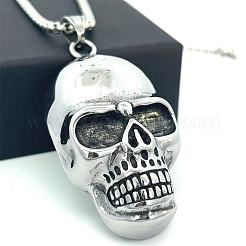 Панк ретро подвеска в виде черепа из нержавеющей стали 304 для женщин и мужчин&nbsp;SH9006