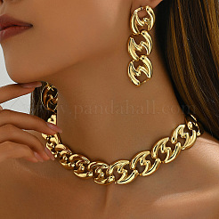 Комплекты из цепочек-цепочек в форме сердца и серег-гвоздиков FS-WGC8E38-01