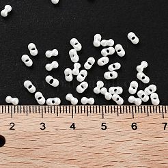 Непрозрачные цветные стеклянные бусины SEED-A033-06P