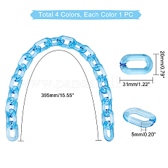 4 шт. 4 цвета акриловые перекрестные цепи FIND-WR0002-27A