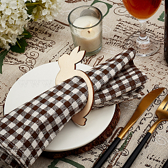 24 шт. 6 деревянных кольца для салфеток AJEW-GF0002-75