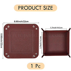 Ящик для хранения из искусственной кожи с защелкой AJEW-WH20011-69A